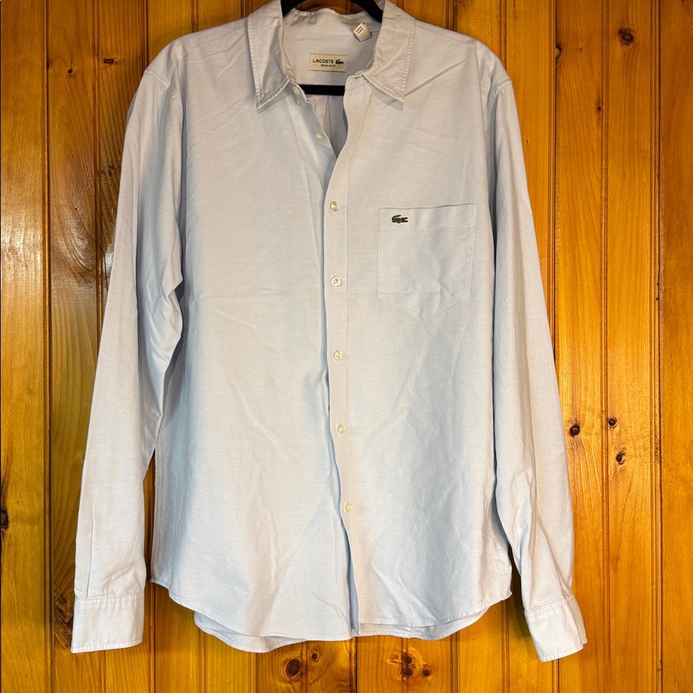 Lacoste Men's Sky Blue Button Down Shirt